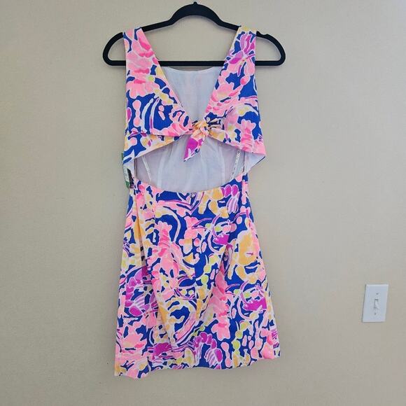 Lilly Pulitzer Courtney Shift Dress Brilliant Blue Catch And Release Size 2 - Picture 4 of 8